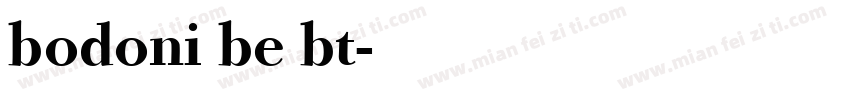 bodoni be bt字体转换